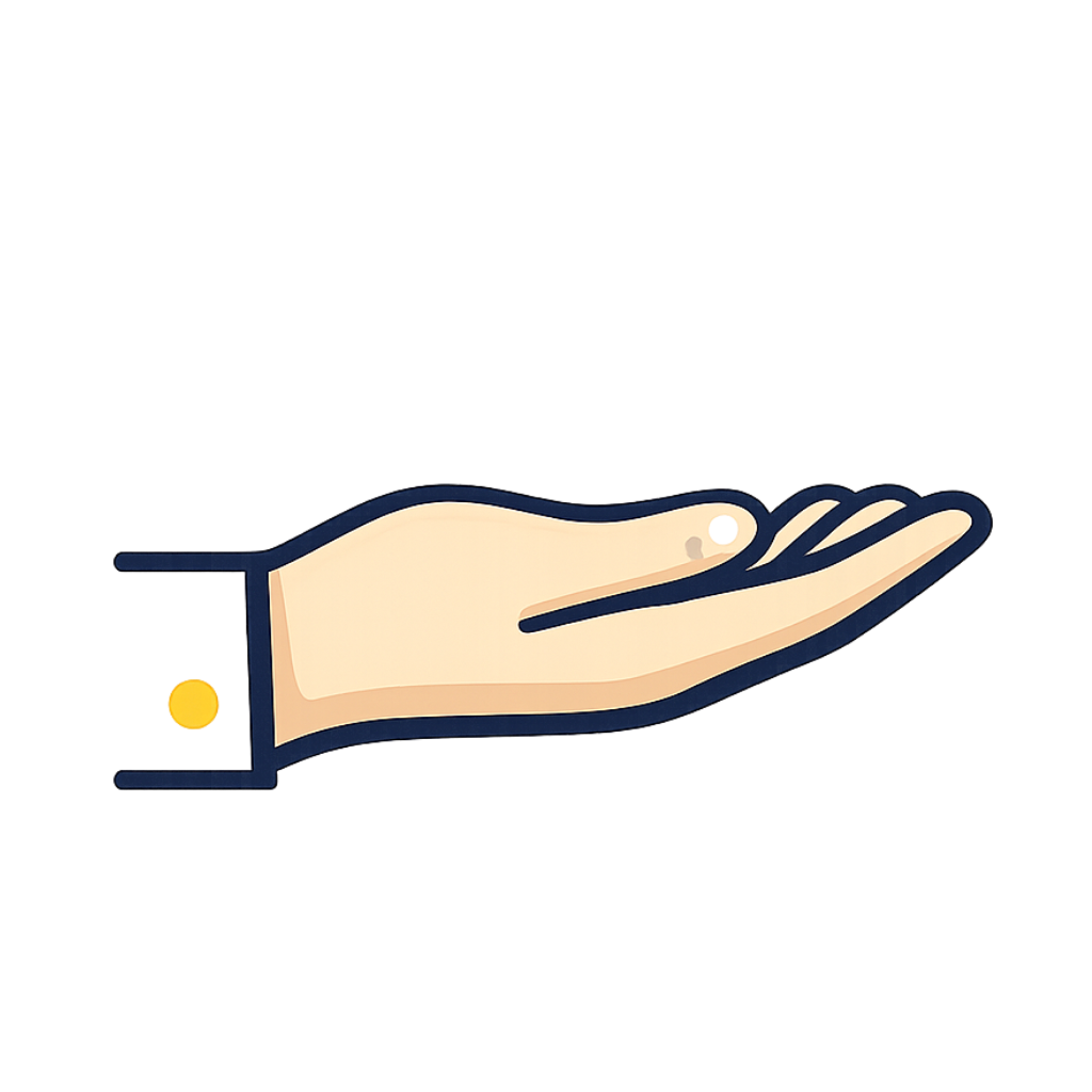 Firmenzubehör aus einer Hand