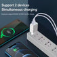Ladegerät Doppelanschluss  Schnellladegerät USB-C + USB-A , Dual-Port Charger, Schnellladen für iPhone, iPad, Samsung, Google Pixel, Tablet & mehr