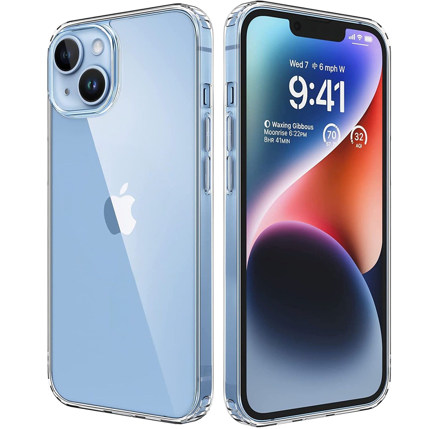 Hülle für iPhone Handyhülle Transparent, durchsichtig Schutzhülle, iPhone Clear Case, Stoßfest, Kratzfest mit Displayschutz