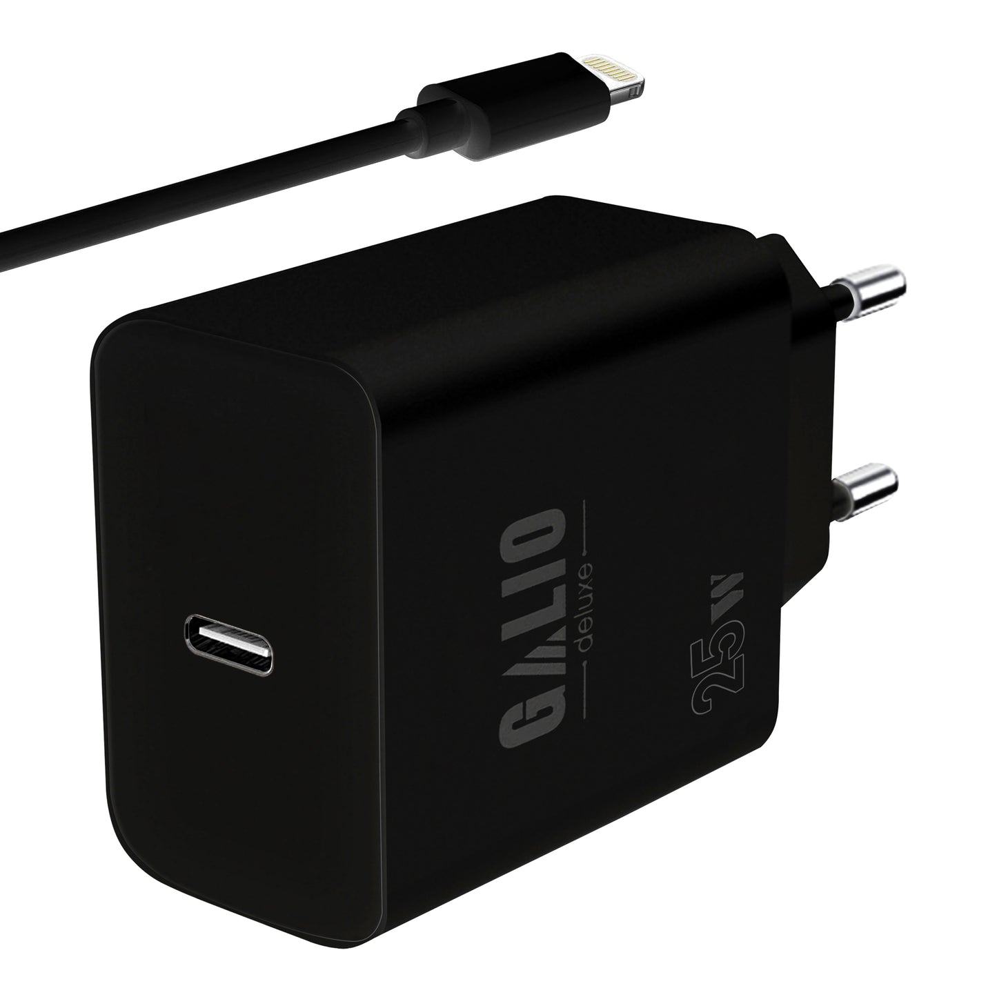 25W USB-C Schnellladegerät mit USB-C oder ios Ladekabel für iPhone – Kompatibel mit iPhone, Samsung Galaxy, iPad, MacBook, Huawei, Xiaomi, OnePlus, Google Pixel – PD 3.0 Netzteil für schnelles Laden