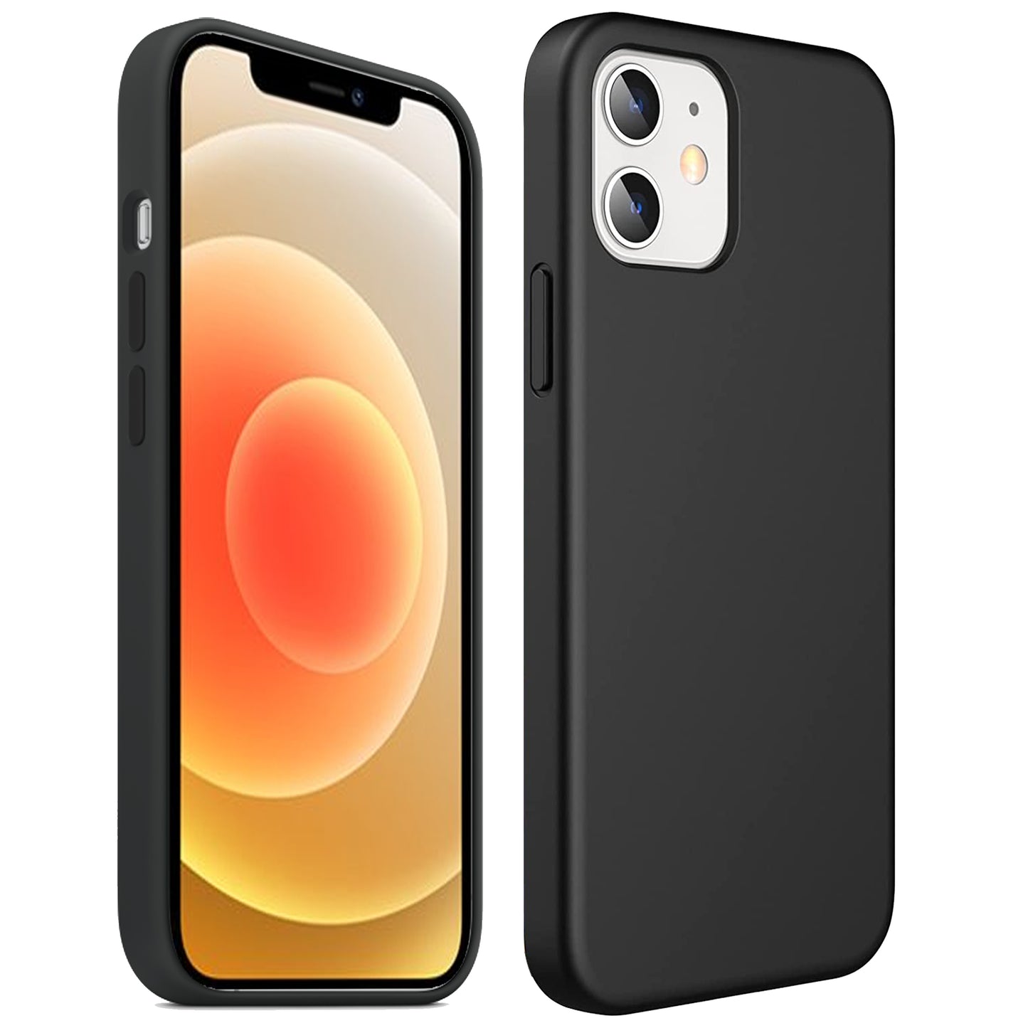 Schwarze iPhone Hülle – Matte Handyhülle, Stoßfestes iPhone Case, Kratzfeste Schutzhülle, Handy Schale mit Displayschutz