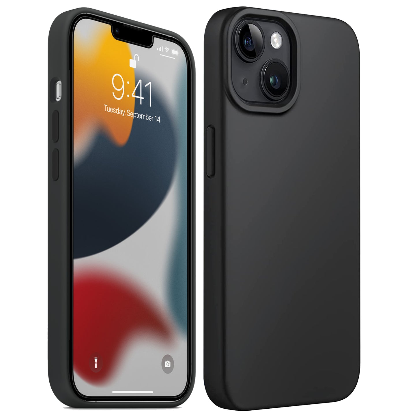 Schwarze iPhone Hülle – Matte Handyhülle, Stoßfestes iPhone Case, Kratzfeste Schutzhülle, Handy Schale mit Displayschutz