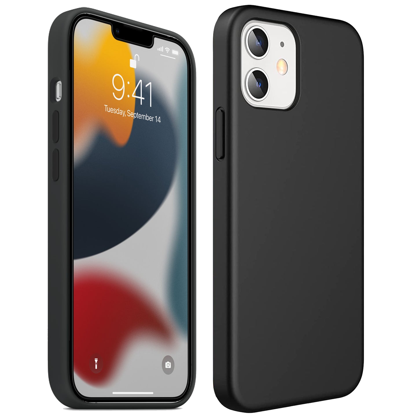 Schwarze iPhone Hülle – Matte Handyhülle, Stoßfestes iPhone Case, Kratzfeste Schutzhülle, Handy Schale mit Displayschutz