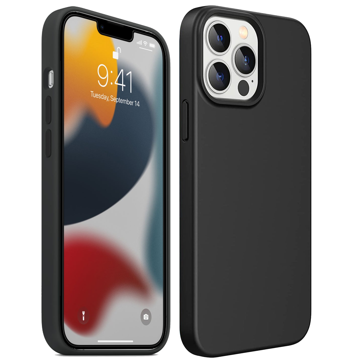 Schwarze iPhone Hülle – Matte Handyhülle, Stoßfestes iPhone Case, Kratzfeste Schutzhülle, Handy Schale mit Displayschutz