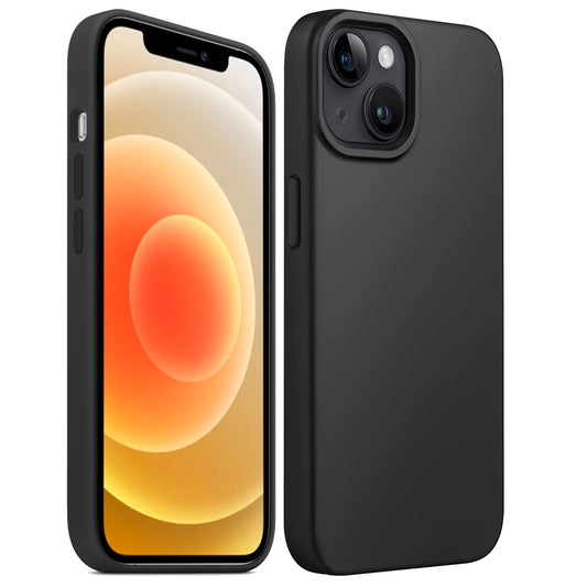 Schwarze iPhone Hülle – Matte Handyhülle, Stoßfestes iPhone Case, Kratzfeste Schutzhülle, Handy Schale mit Displayschutz