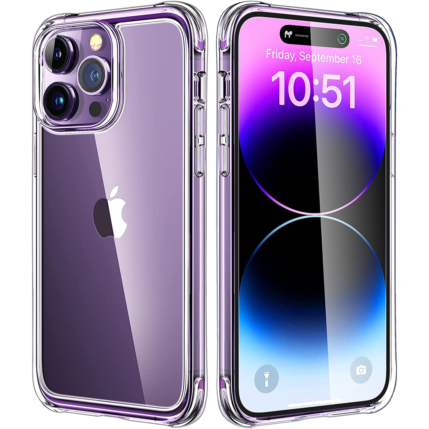 Hülle für iPhone Handyhülle Transparent, durchsichtig Schutzhülle, iPhone Clear Case, Stoßfest, Kratzfest mit Displayschutz