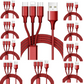 3-in-1 Ladekabel – Universelles 3-in-1 Kabel mit für Ios, für Iphone, USB-C & Micro USB – Schnelles Aufladen, High-Speed Datenübertragung, Knickfest & Knotenfrei – Kompatibel mit iPhone, Android, Tablets & mehr