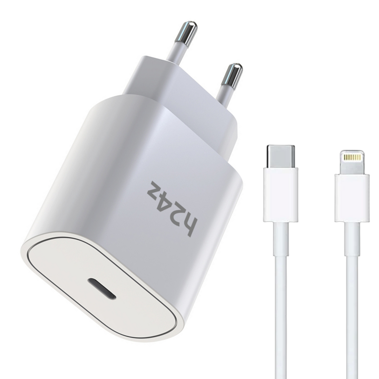 25W USB-C Schnellladegerät mit USB-C oder ios Ladekabel für iPhone – Kompatibel mit iPhone, Samsung Galaxy, iPad, MacBook, Huawei, Xiaomi, OnePlus, Google Pixel – PD 3.0 Netzteil für schnelles Laden
