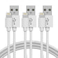 Premium Ladekabel für iPhone 1m/2m – USB-A oder USB-C zu iOS, 1/2/3/5/10 Stück für iPhone 14,13,12,11,X etc. 5 bis iPhone 14, iPad, AirPods & mehr