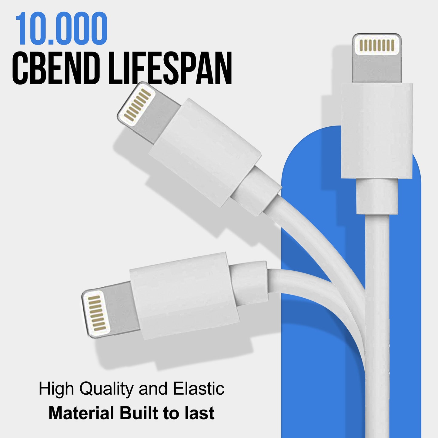 Premium Ladekabel für iPhone 1m/2m – USB-A oder USB-C zu iOS, 1/2/3/5/10 Stück für iPhone 14,13,12,11,X etc. 5 bis iPhone 14, iPad, AirPods & mehr