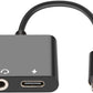 USB-C & oder für iPhone Hub Adapter – Typ-C auf Dual USB-C, USB-C auf USB-C + 3,5mm Klinke, Lightning auf Dual Lightning – Splitter Adapter für iPhone 15, 14, 13, 12, iPad, Samsung Galaxy S24, MacBook, Laptop & mehr