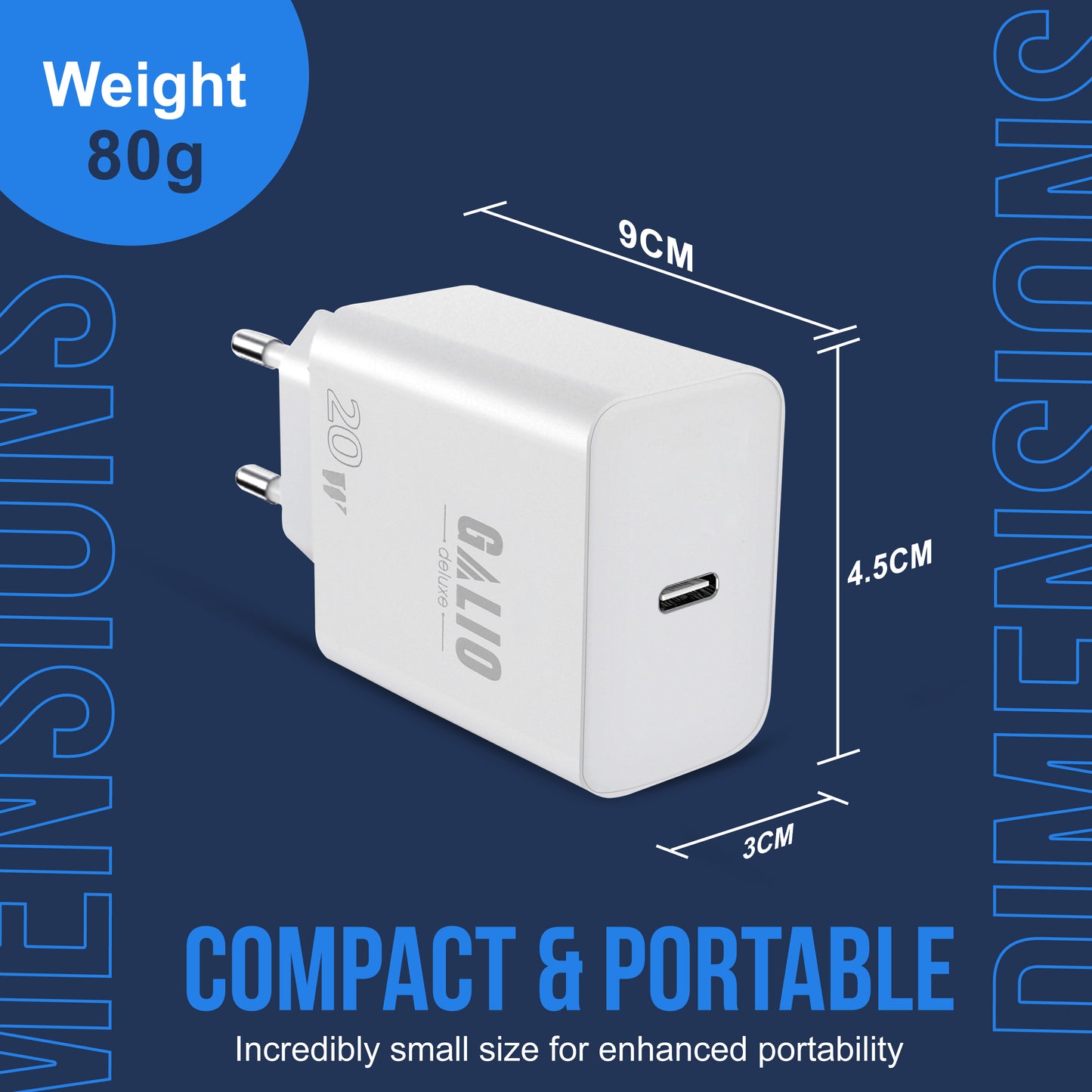 Power Adapter 20Watt USB-C Schnellladegerät – Kompatibel mit iPhone iPad, Samsung, Google Pixel, AirPods & mehr