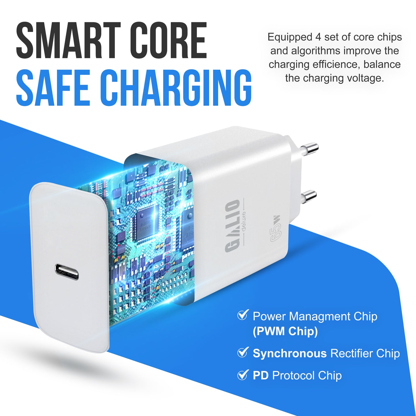 45Watt USB-C Schnellladegerät mit USB-C oder IOS für Iphone Ladekabel – Kompatibel mit iPhone 16, 15, 14, 13, 12, 11, XS, XR, SE, Samsung S25, S24, S23, iPad, MacBook, Huawei, Xiaomi, OnePlus, Google Pixel – PD 3.0 Netzteil für ultraschnelles Laden