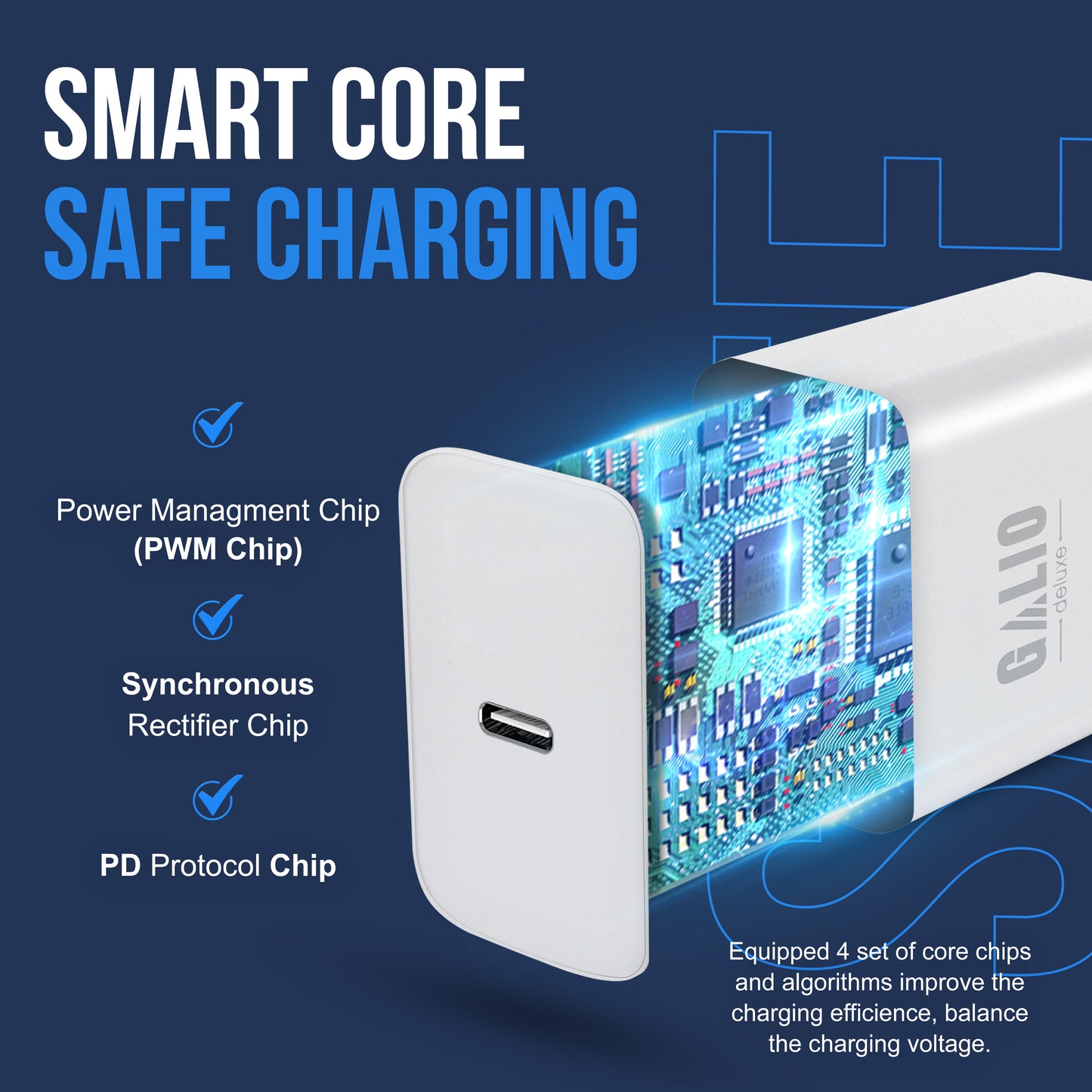 Power Adapter 20Watt USB-C Schnellladegerät – Kompatibel mit iPhone iPad, Samsung, Google Pixel, AirPods & mehr