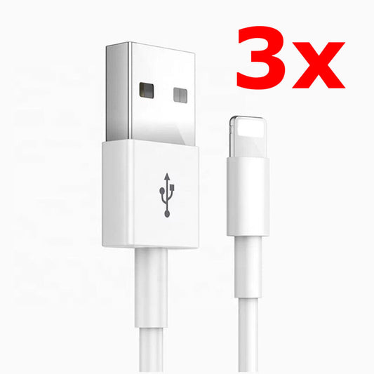 Premium Ladekabel für iPhone 1m/2m – USB-A oder USB-C zu iOS, 1/2/3/5/10 Stück für iPhone 14,13,12,11,X etc. 5 bis iPhone 14, iPad, AirPods & mehr